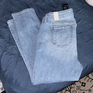 Torrid Blue Straight Jeans with Subtle Fading
